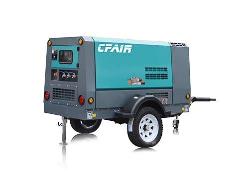 CF120MI-7 7 Bar 120CFM Diesel Construction CFAIR Compressor with Jack Hammer