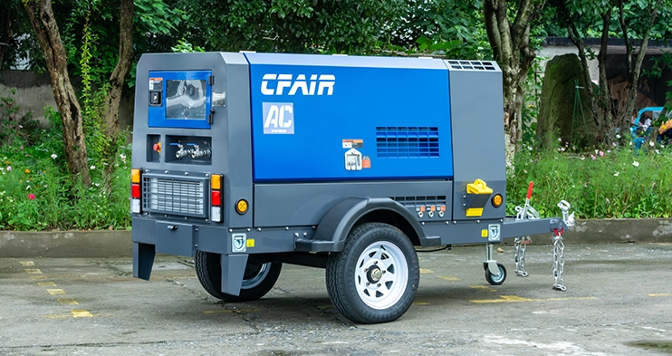 CFAIR High Quality The Cost-Effective185CFM@101.5PSI After-Cooler Diesel Air Compressor