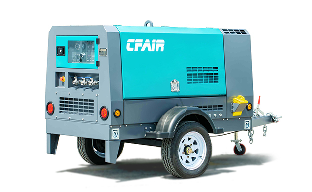 75cfm Portable Diesel Air Compressor EPA Tire 4F