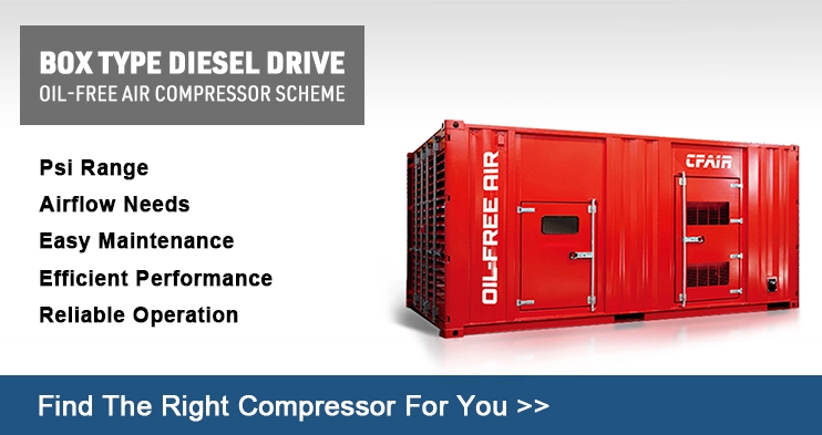 CFAIR Diesel Driven Oil-Free Air Compressors for sale